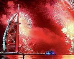 Welcome 2014 in Dubai,United Arab Emirates.